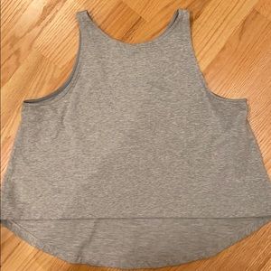 lululemon cropped grey tank